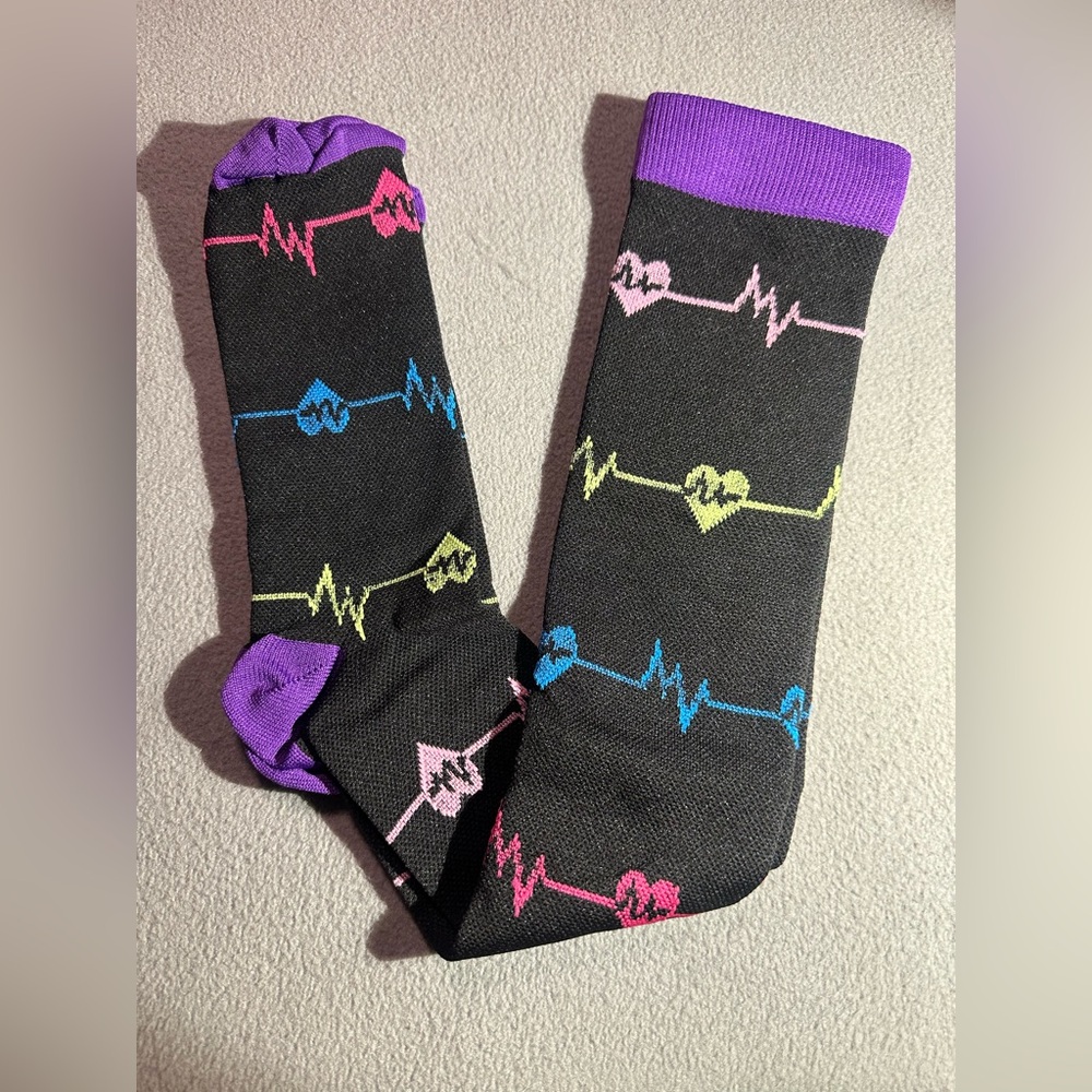 Compression Socks Heart beat design nursing